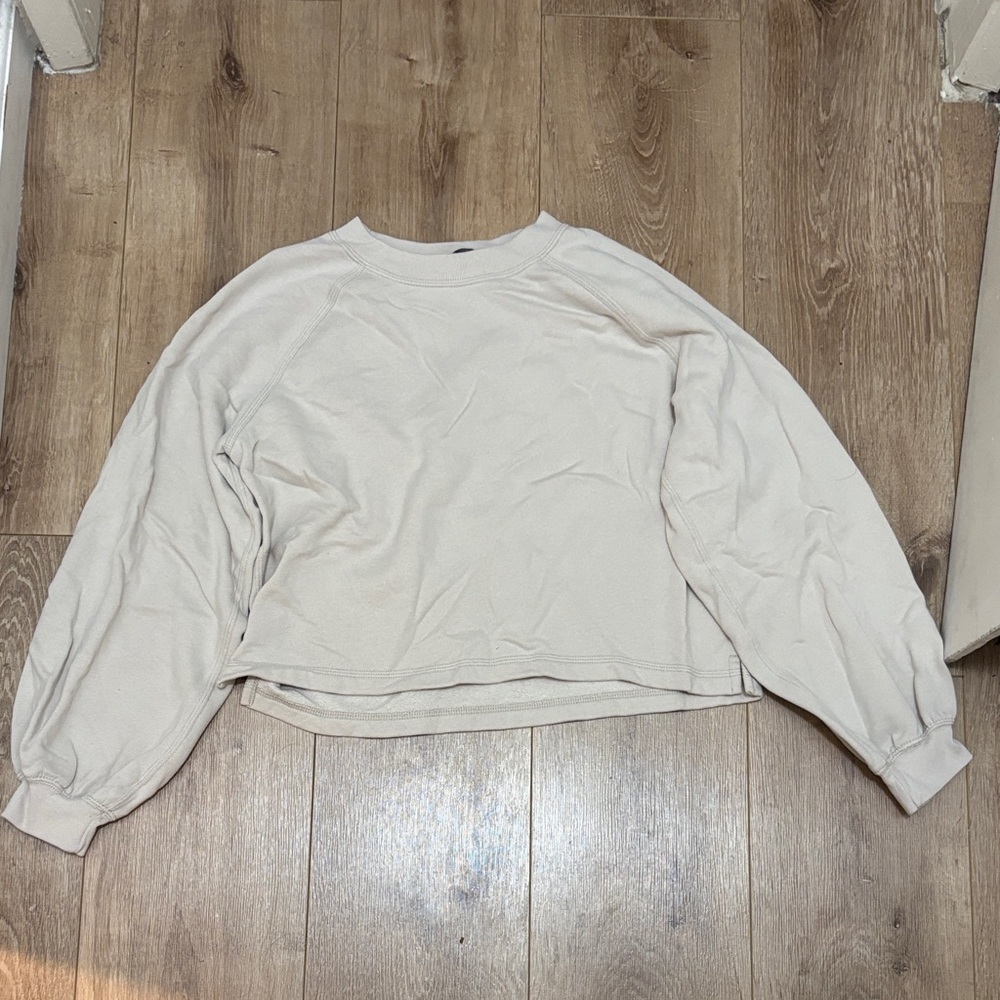 Cream Long Sleeve Sweatshirt